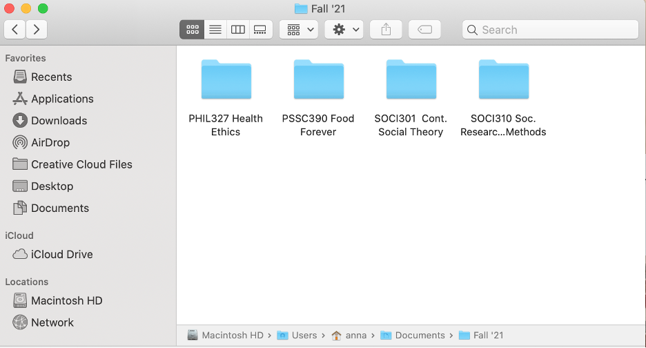 computer class folder  on desktop/laptop